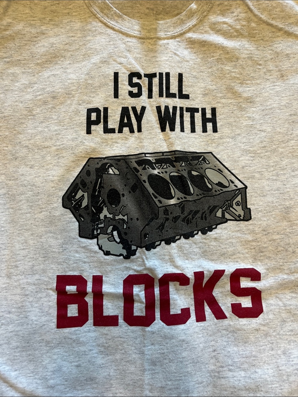 Engine Block, Mechanic Shirt Size XL Heavy Cotton Heather Gray